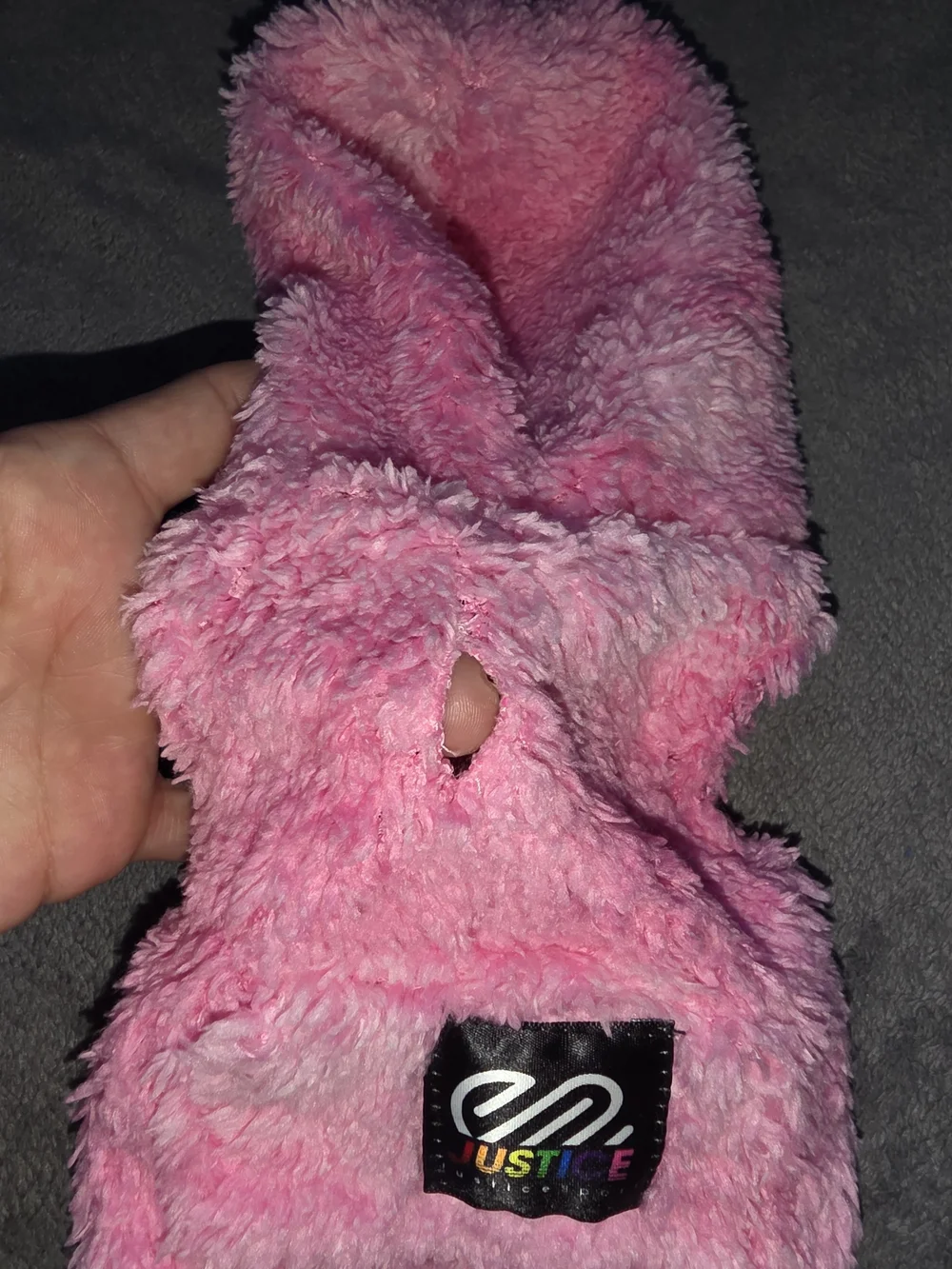 NWOT justice Plush Hooded Dog Sweater